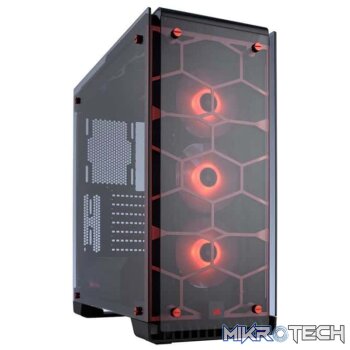 Corsair Crystal Series 570X RGB Mid Tower ATX Case  Red